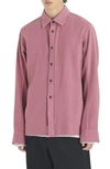 Rag & Bone Austin Oversize Heavy Twill Button-up Shirt In Deeppnk