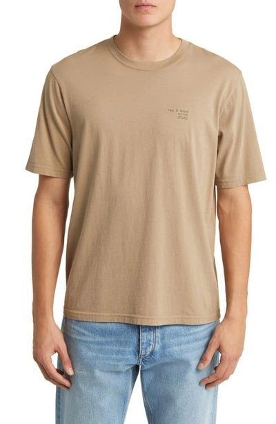 Rag & Bone Logo T-shirt In Taupe