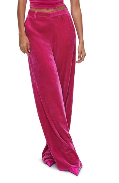 Good American Velvet Wide Leg Trousers In Multi