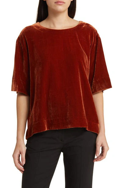 Masai Copenhagen Bibiana Velvet Top In Picante