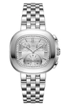 Jbw Coast Lab-created Diamond Bracelet Chronograph Watch, 38mm In Stainless Steel