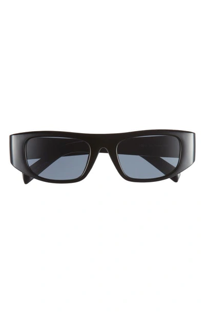 Bp. Chunky Rectangular Shield Sunglasses In Black