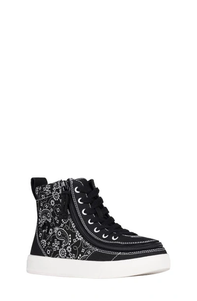 Billy Footwear Kids' Classic Lace High Paisley High Top Sneaker In Black Paisley