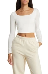 Bp. Deep Scoop Crop Top In Ivory