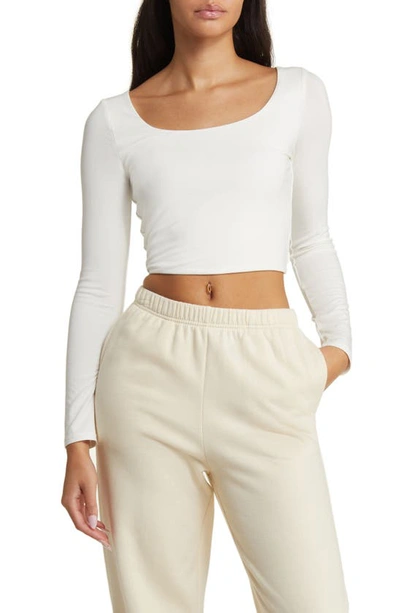 Bp. Deep Scoop Crop Top In Ivory