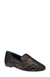 Birdies Starling Flat In Black Floral Suede