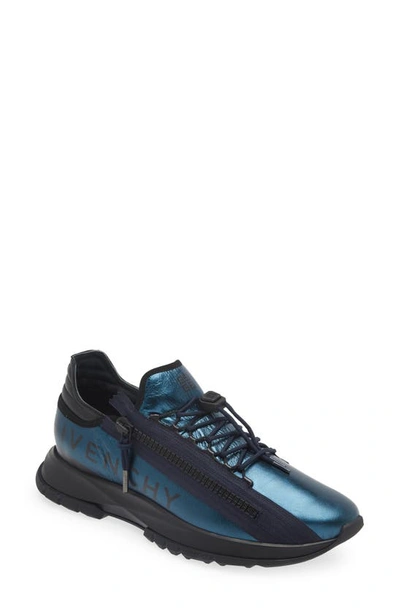 Givenchy Spectre Zip Sneaker In Blue/ Silvery