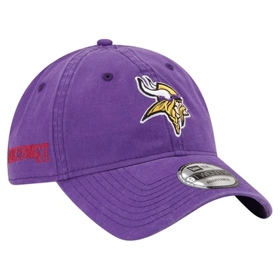 New Era Purple Minnesota Vikings Distinct 9twenty Adjustable Hat