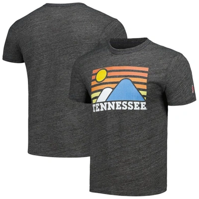 League Collegiate Wear Heather Charcoal Tennessee Volunteers Hyper Local Victory Falls Tri-blend T-s