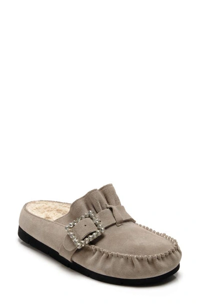 Free People Genuine Shearling Mule In Moon Rock
