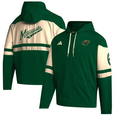 Adidas Originals Adidas  Green Minnesota Wild Full-zip Hoodie