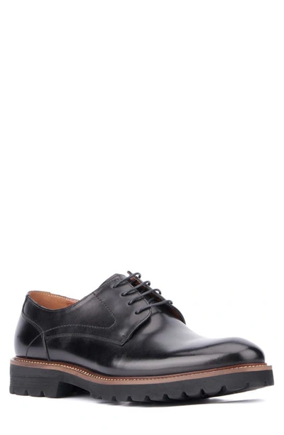 Vintage Foundry Devon Plain Toe Lug Sole Derby In Black