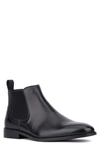 Vintage Foundry Darwin Plain Toe Chelsea Boot In Black