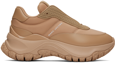 Marc Jacobs The Lazy Runner Logo-embossed Sneakers In Camel