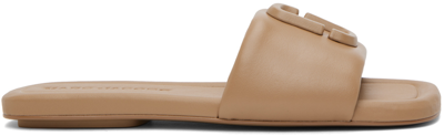 Marc Jacobs The J Leather Slide Sandals In Neutrals