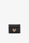 Dolce & Gabbana Devotion Cardholder In Quilted Nappa Leather In Black