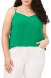 Halogen V-neck Woven Camisole In Jolly Green