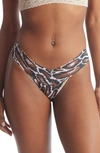 Hanky Panky Print Lace Low Rise Thong In Natural Rhythm
