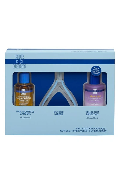 Blossom Blue Cross 3-piece Nail Gift Set $25 Value In White