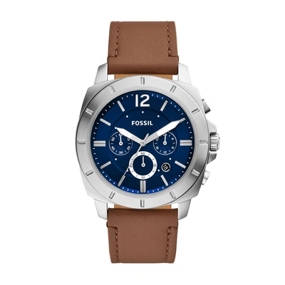 Fossil Men's Privateer Chronograph, Stainless Steel Watch In Brown