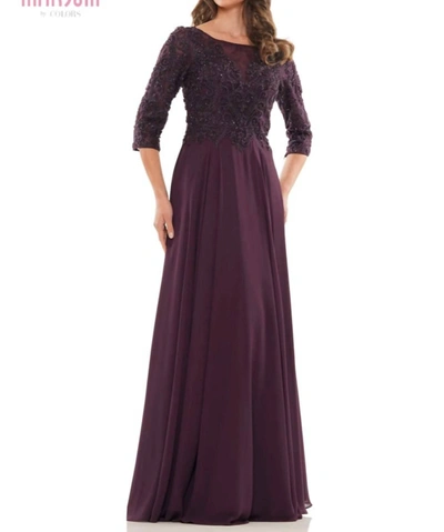 Marsoni By Colors Mv1052 In Eggplant In Beige