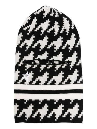 Perfect Moment Perfect Balaclava Onesize In Houndstooth-black-snow-white