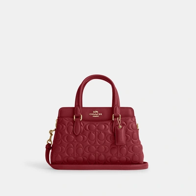Coach Outlet Mini Darcie Carryall With Signature In Red