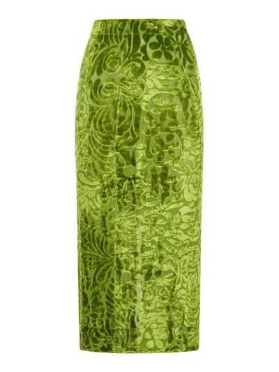 Jil Sander Straight Skirt In Green