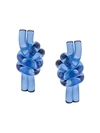 Jw Anderson - Knot Perspex Earrings - Womens - Blue
