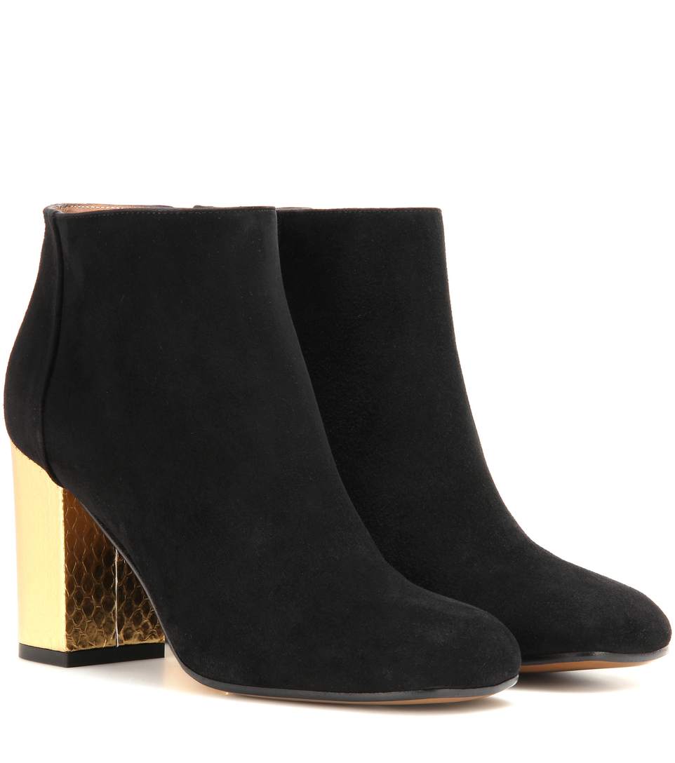 Marni Suede And Leather Ankle Boots In Llack | ModeSens