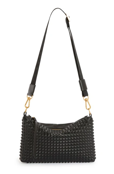 Allsaints Eve Stud Leather Crossbody Bag In Black