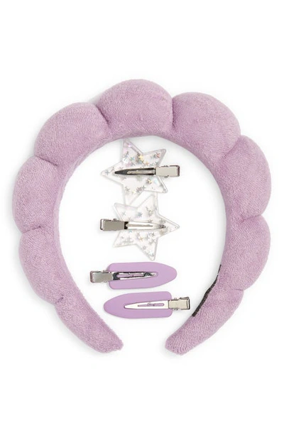 Capelli New York Kids' Assorted Set Of 5 Hair Accessories In Lilac