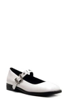 Free People Rumor Mary Jane Flat In White Leather