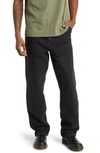 Carhartt Double Knee Work Jeans In Black Stone Washed