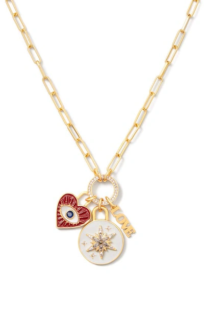 Kate Spade Women's Like Magic Goldtone, Cubic Zirconia & Mother-of-pearl Necklace In Red Multi