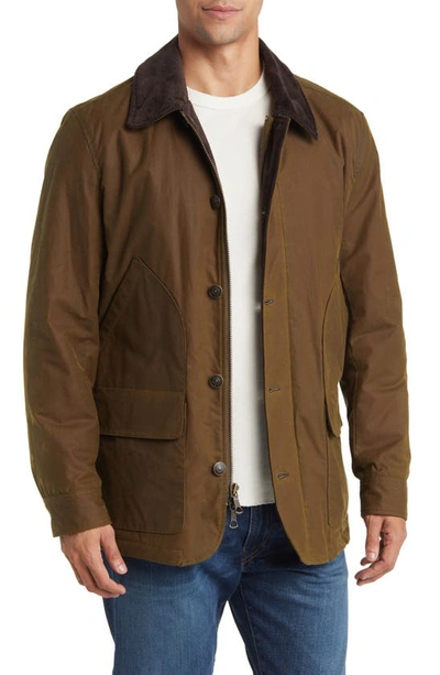 Brooks Brothers Waxed Cotton Chore Jacket In Green