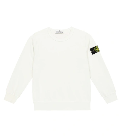 Stone Island Junior Kids' Cotton Sweatshirt In White