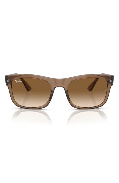 Ray Ban 56mm Gradient Square Sunglasses In Brown Gradient