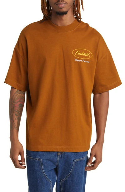 Carhartt Trophy Organic Cotton Graphic T-shirt In Deep H Brown
