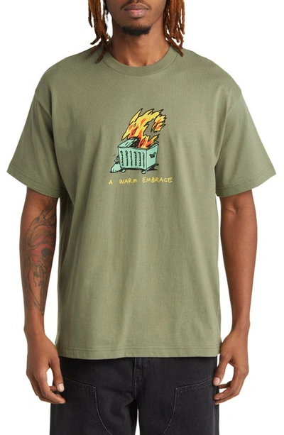 Carhartt Warm Embrace Organic Cotton Graphic T-shirt In Dollar Green