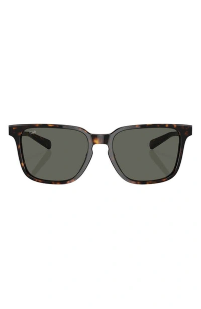 Costa Del Mar Kailano 53mm Polarized Square Sunglasses In Tortoise