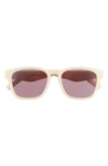 Le Specs Players Playa 54mm D-frame Sunglasses In Ivory