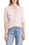 Caslon Roll Tab Knit Shirt In Pink Lotus