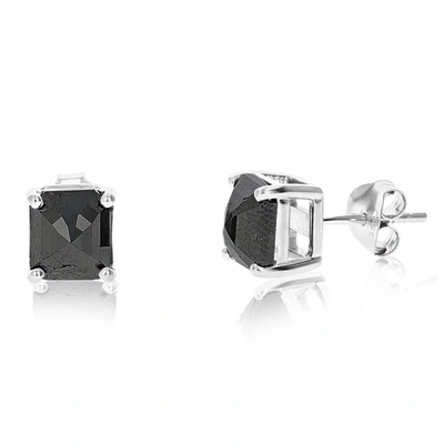 Vir Jewels 2.50 Cttw Princess Cut Black Diamond Stud Earrings .925 Sterling Silver
