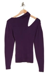 Bcbgeneration Cutout Shoulder Sweater In Blackberry Cordial