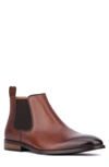 Vintage Foundry Darwin Plain Toe Chelsea Boot In Cognac