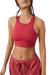 Fp Movement Every Single Time Longline Sports Bra In Amaranth