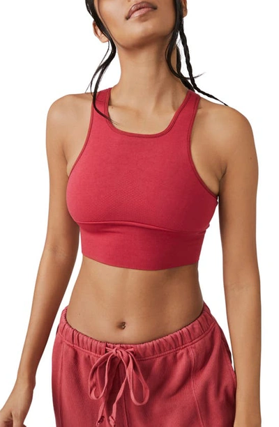 Fp Movement Every Single Time Longline Sports Bra In Amaranth