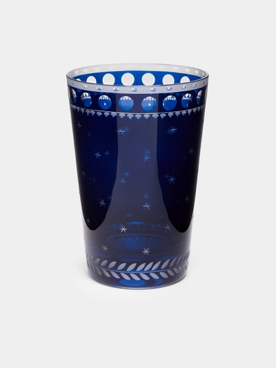 Artel Staro Hand-engraved Crystal Tumblers (set Of 6) In Blue