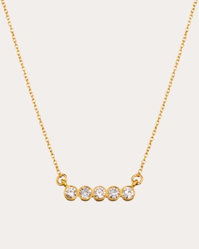 Elizabeth Moore Women's Diamond Bar Necklace In Gold